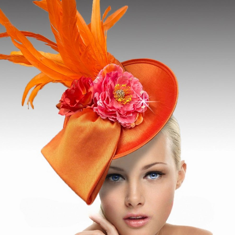 FELICITY FA3341-OR Church Fascinator